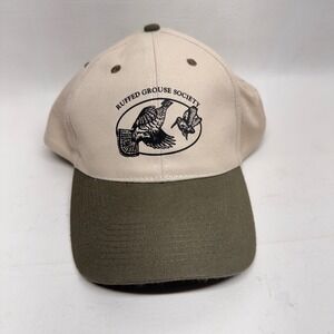 Vitronic Ruffed Grouse Society Hat Mens OS Beige Green Hunting Birding Gorpcore